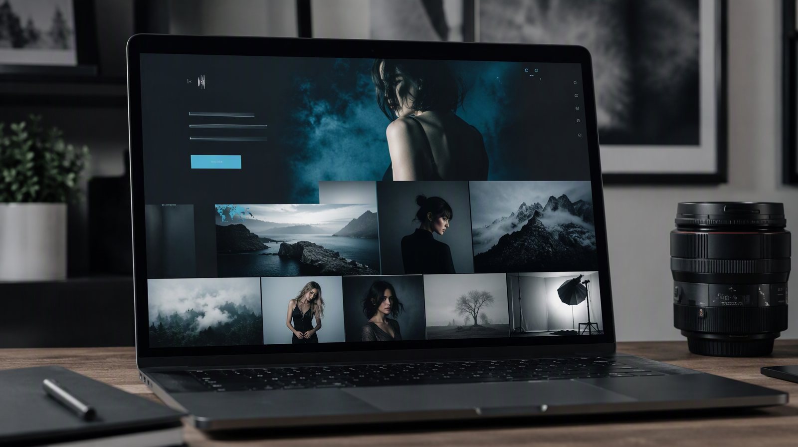 Sample photography studio website design concept